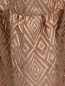 Платье-макси без рукавов из фактурной ткани  с узором Pianoforte  –  Деталь1