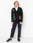Кардиган из шерсти прямого кроя MSGM  –  МодельОбщийВид