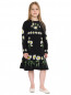 Платье с рюшами и цветочным принтом Dolce & Gabbana  –  Модель Общий вид