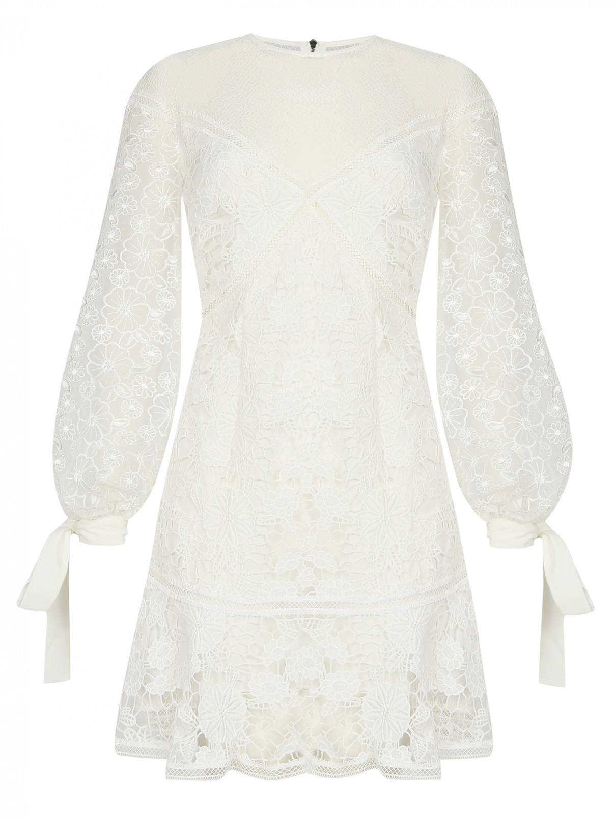 Платье кружевное платье-мини с длинным рукавом Keepsake  –  Общий вид  – Цвет:  Белый