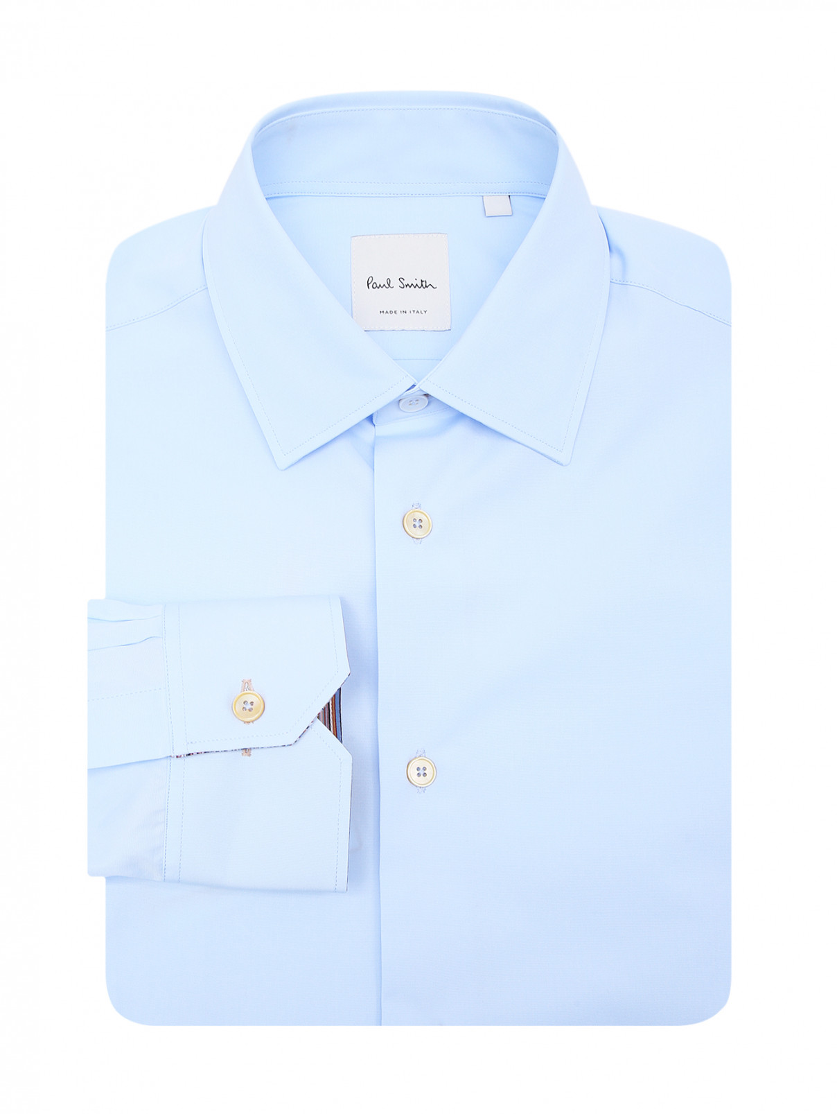 Базовая рубашка из хлопка Paul Smith  –  Общий вид  – Цвет:  Синий