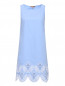 Платье-мини из хлопка с декоративной вышивкой Ermanno Scervino  –  Общий вид