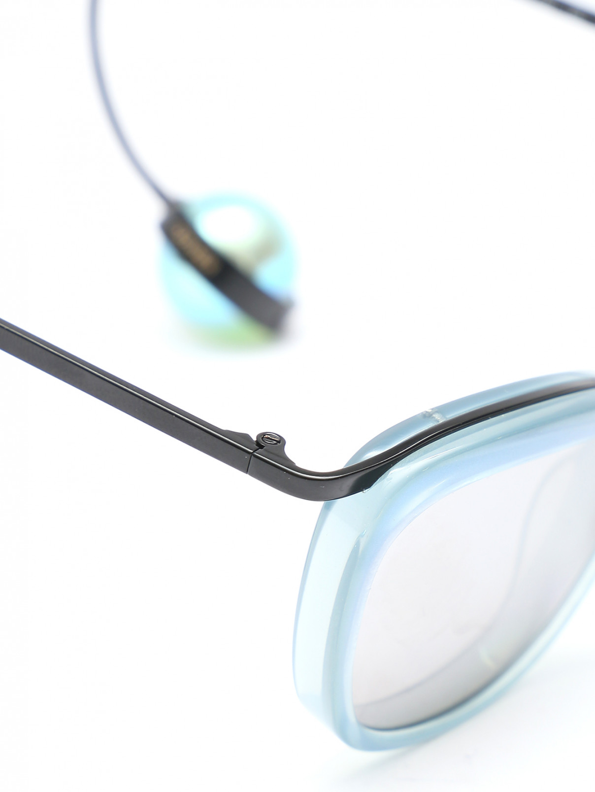 Солнцезащитные очки с декоративными дужками Kenzo  –  Деталь1  – Цвет:  Синий