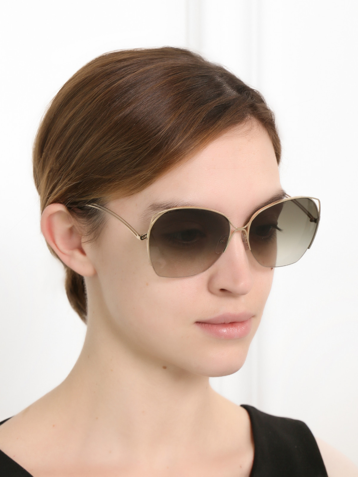 Солнцезащитные очки Viktoria Beckham  –  Модель Общий вид  – Цвет:  Золотой