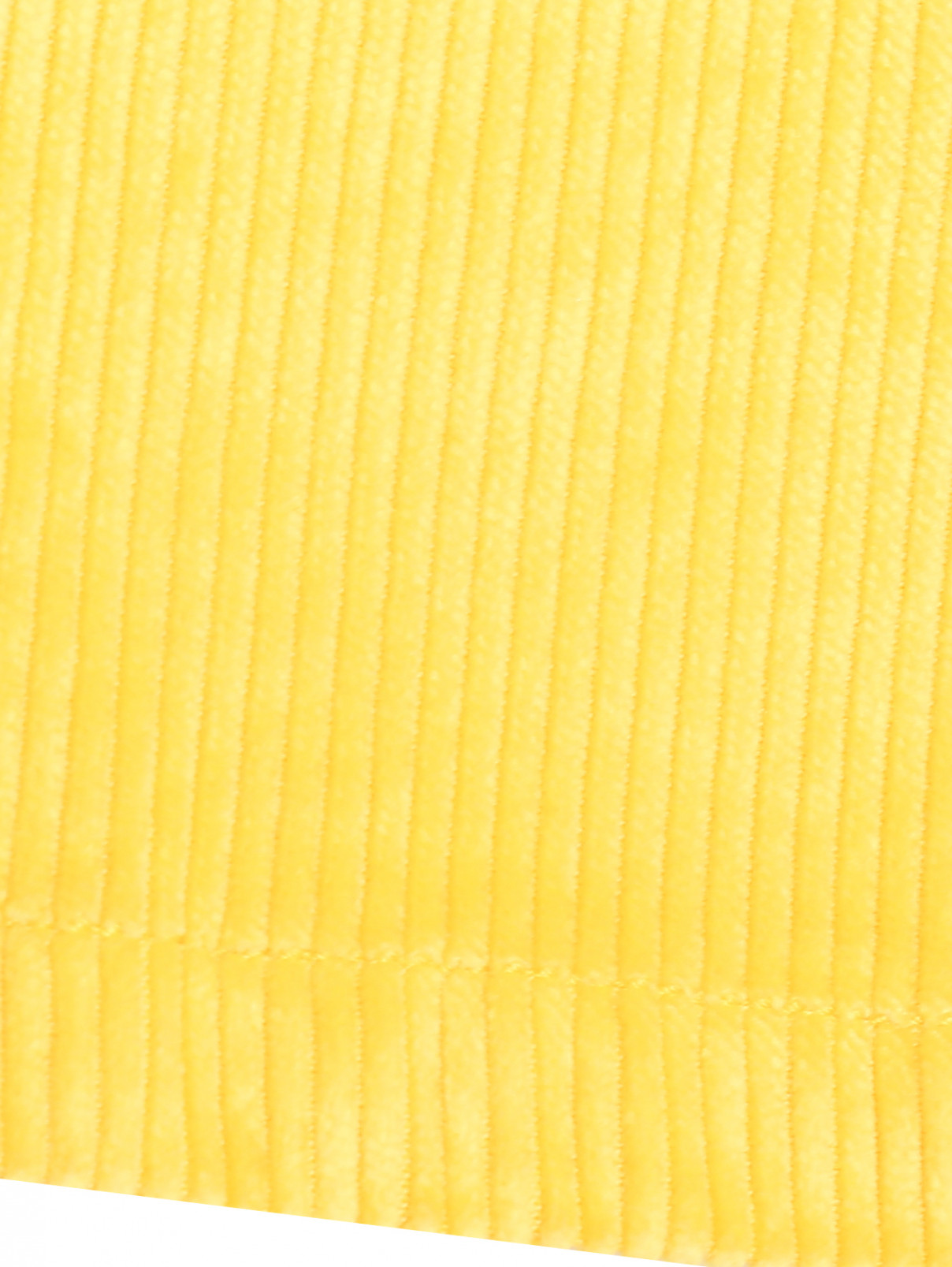 Однотонные брюки из смешанного хлопка Marina Rinaldi  –  Деталь1  – Цвет:  Желтый