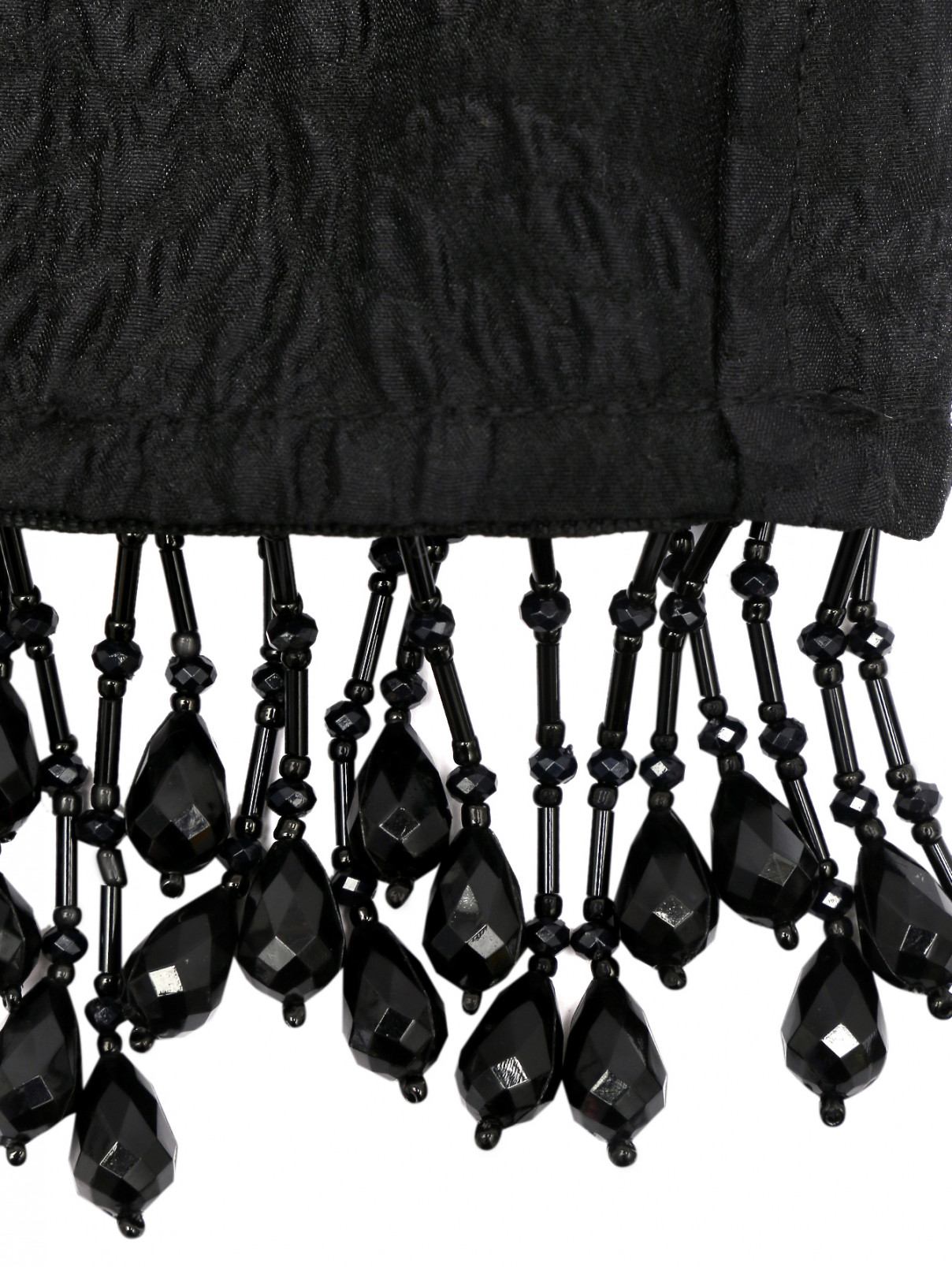 Юбка-миди на резинке с декором Ganni  –  Деталь1  – Цвет:  Черный