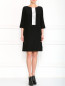 Свободное платье из шелка с контрастным декором Moschino  –  Модель Общий вид