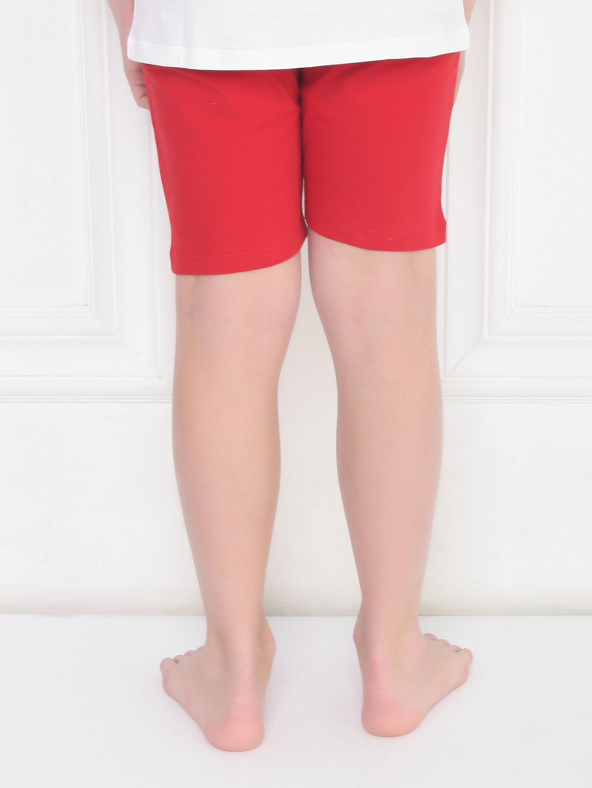 Пижама хлопковая с принтом La Perla  –  МодельВерхНиз3  – Цвет:  Красный
