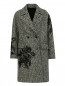 Пальто свободного кроя из шерсти декорированное вышивкой Ermanno Scervino  –  Общий вид