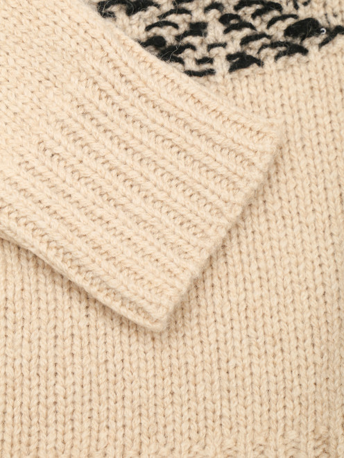 Шерстяной свитер с узором - Деталь1