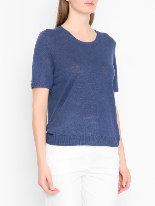 Однотонный джемпер из льна Weekend Max Mara - МодельВерхНиз