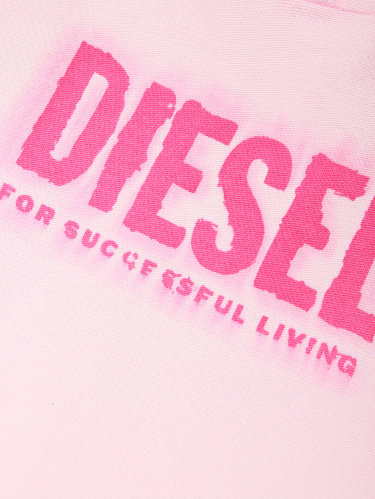 Толстовка с узором и капюшоном Diesel  –  Деталь1  – Цвет:  Розовый