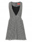 Платье-мини из смешанной шерсти с узором "гусиная лапка" Max&Co  –  Общий вид