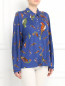 Блуза из шелка с узором Kenzo  –  Модель Верх-Низ