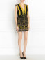 Платье-мини из фактурной ткани с вышивкой и аппликацией Barbara Bui  –  Модель Общий вид