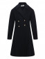 Пальто из шерсти с декоративными пуговицами Ermanno Scervino Junior  –  Общий вид