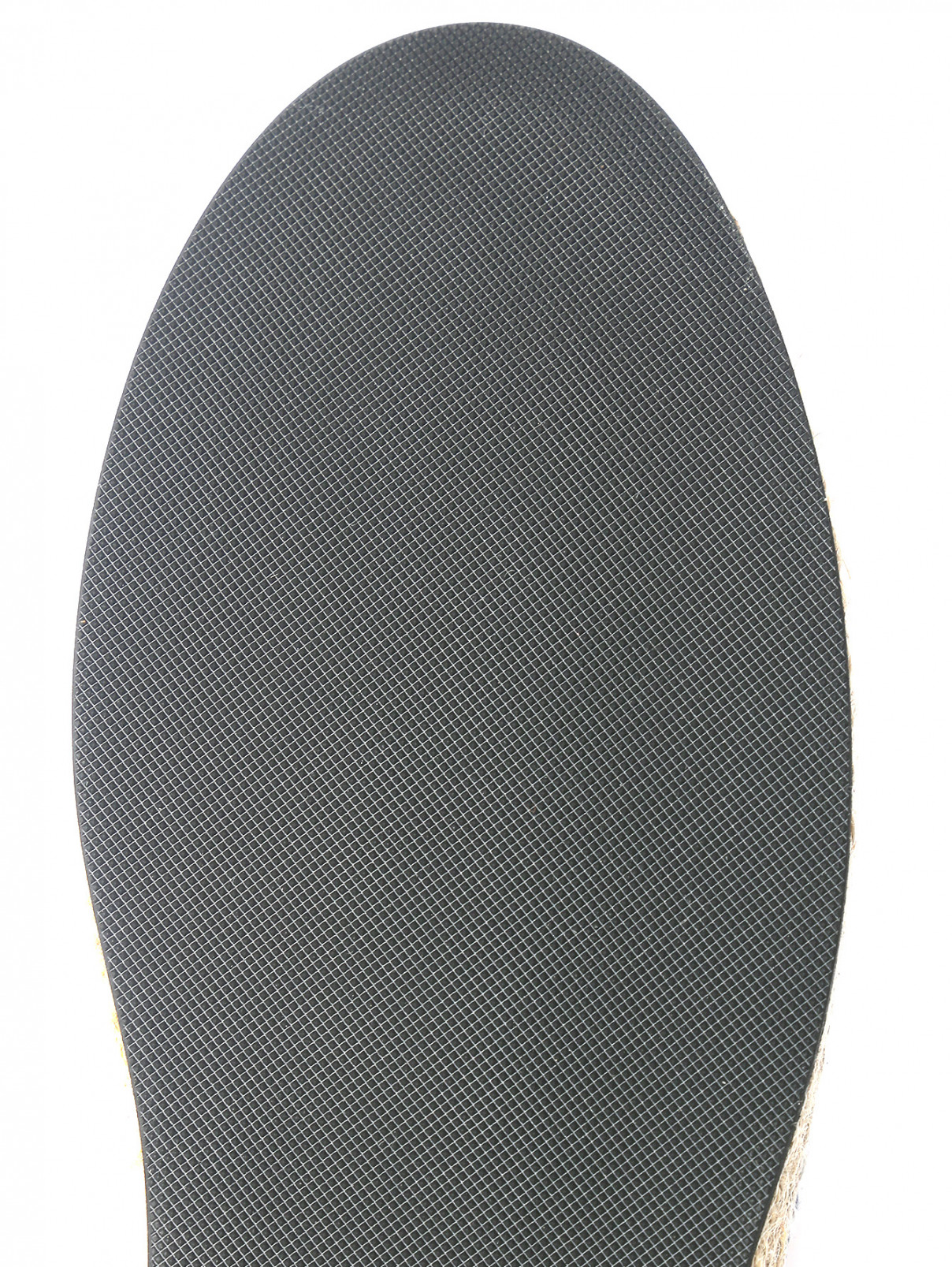Эспадрильи из кожи и текстиля с узором Fabiana Filippi  –  Обтравка5  – Цвет:  Серый