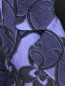 Пальто двубортное из шелка и нейлона с узором Strenesse  –  Деталь