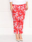 Легкие укороченные брюки с цветочным узором Marina Sport  –  Модель Верх-Низ