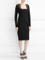 Платье из хлопка с кружевными вставками Donna Karan  –  Модель Общий вид