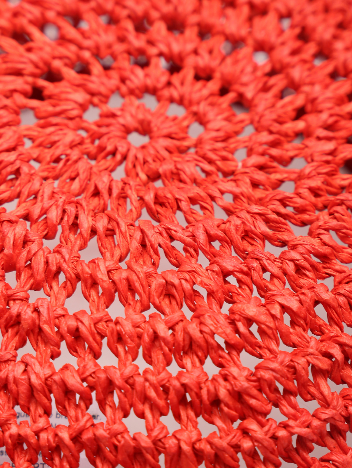 Панама однотонная из натуральной целлюлозы Marina Rinaldi  –  Деталь  – Цвет:  Красный