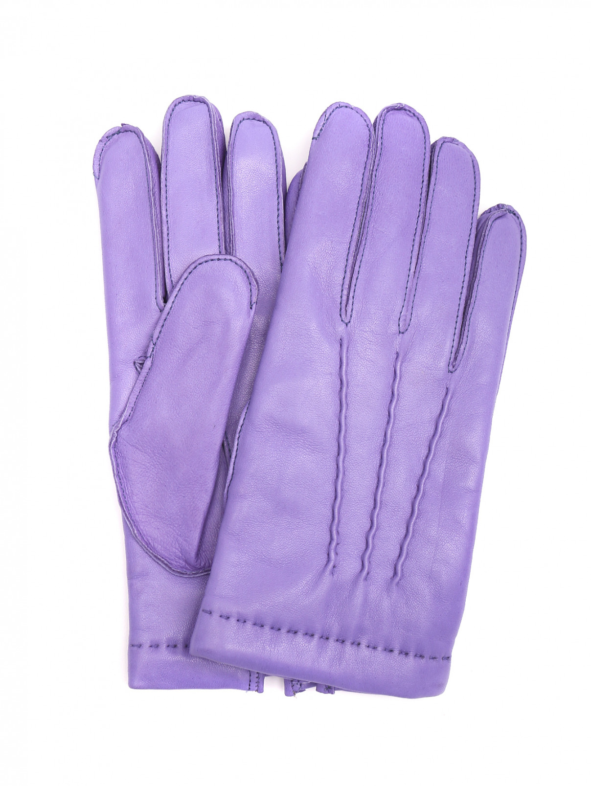 Перчатки из гладкой кожи Portolano  –  Общий вид  – Цвет:  Фиолетовый