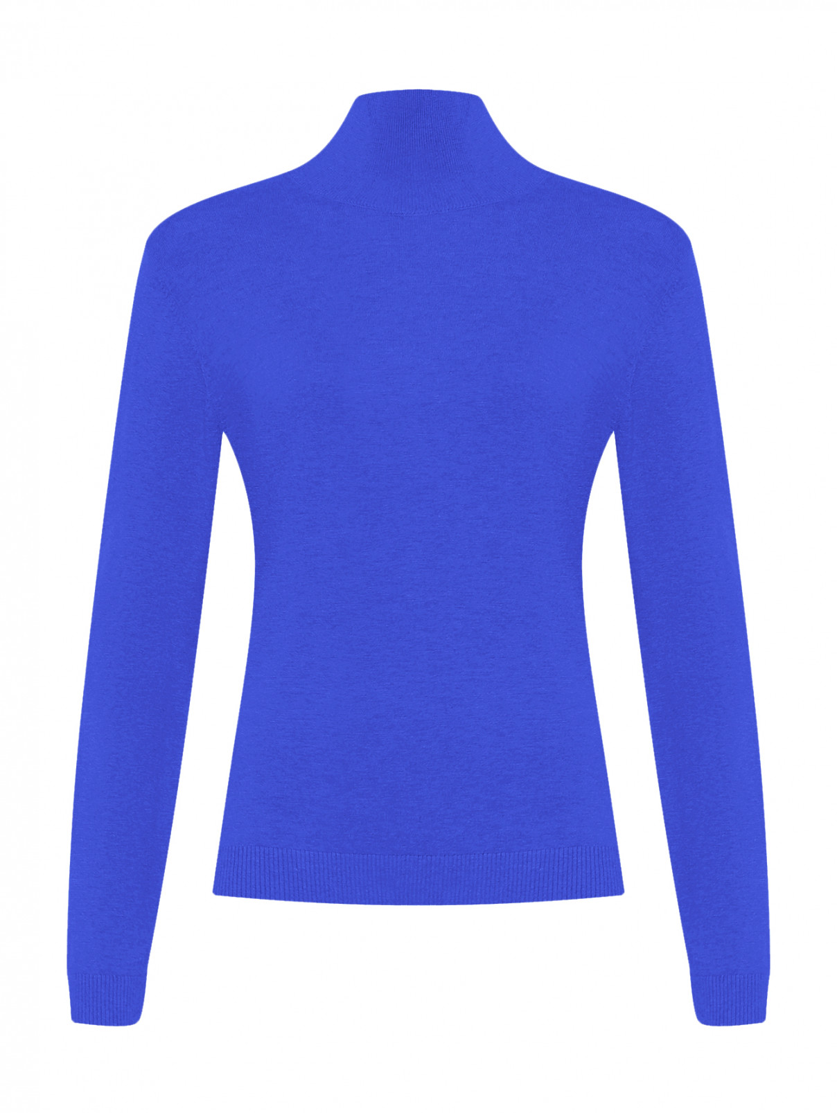 Водолазка из шерсти и шелка однотонная Weekend Max Mara  –  Общий вид  – Цвет:  Синий