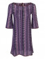 Трикотажное платье с короткими рукавами с узором Max&Co  –  Общий вид