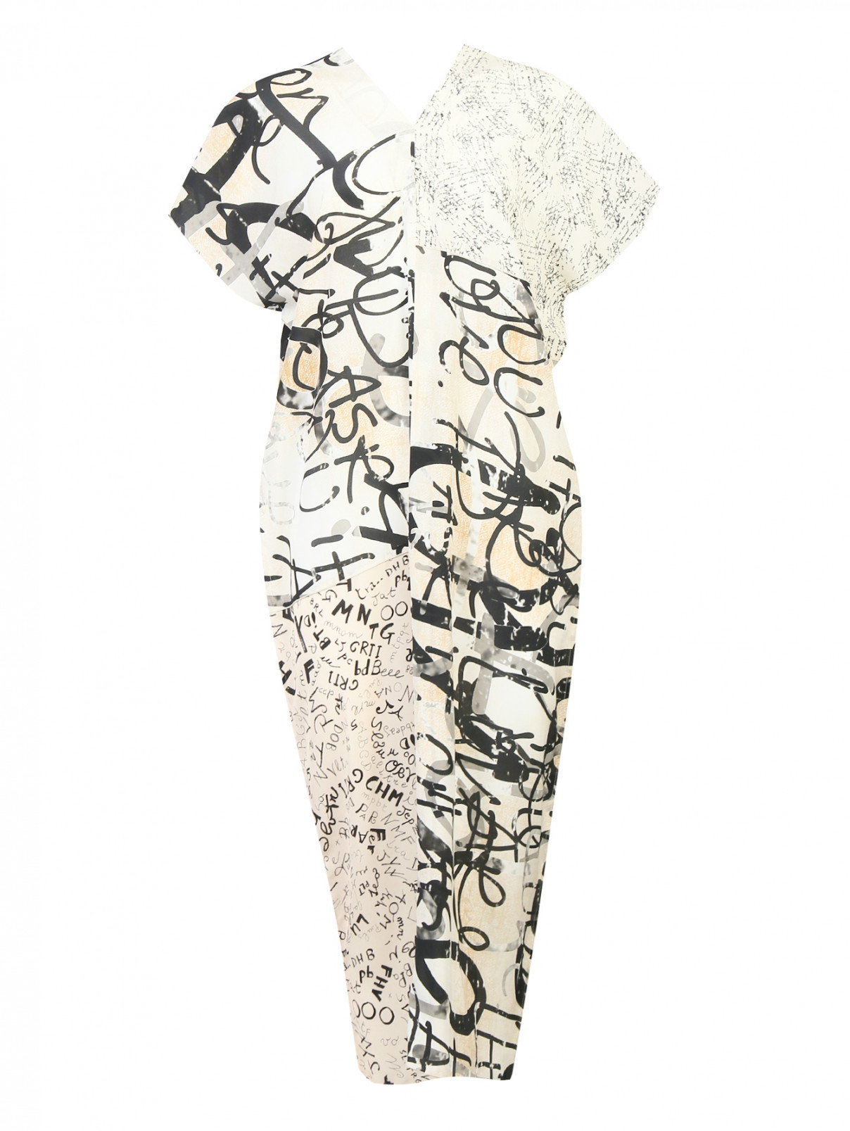 Платье-миди с узором Max Mara  –  Общий вид  – Цвет:  Узор