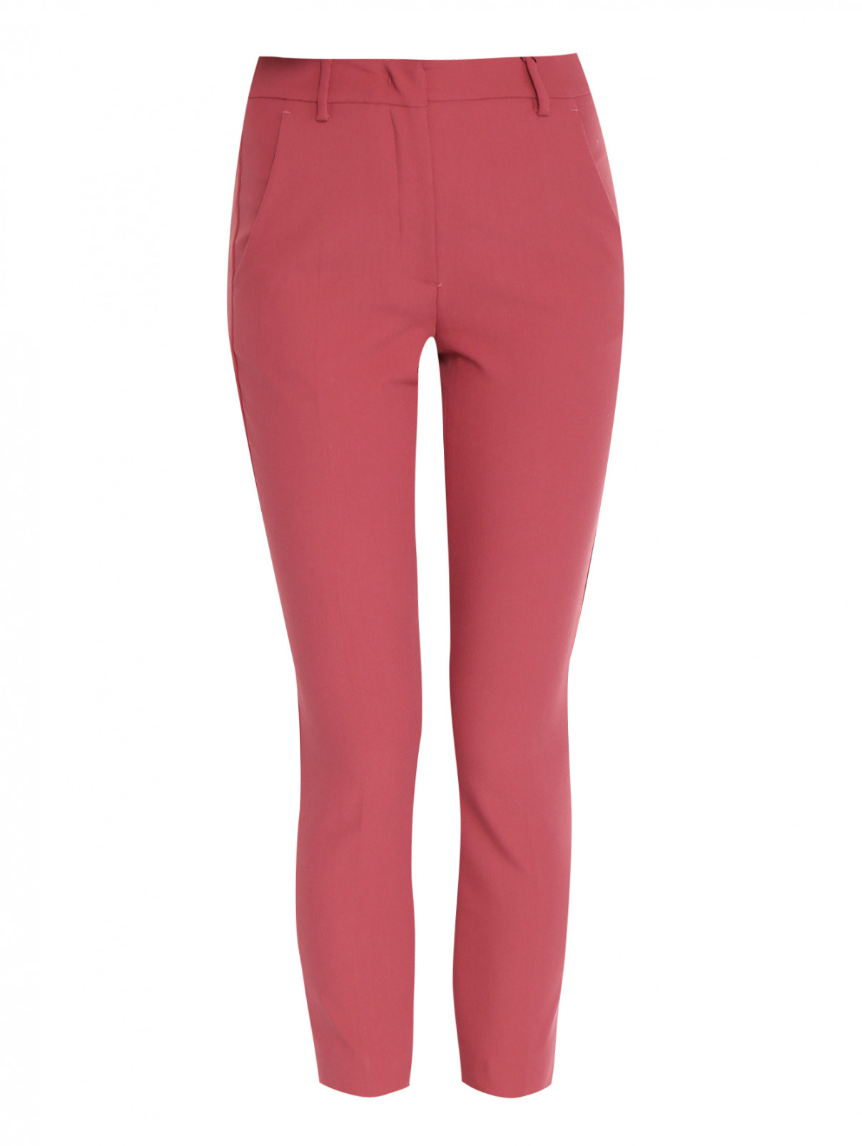 Укороченные брюки с карманами Weekend Max Mara  –  Общий вид  – Цвет:  Красный