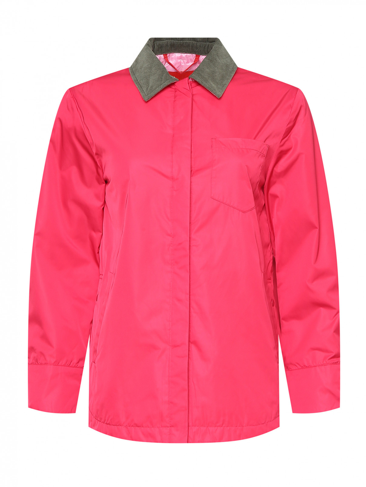 Куртка-рубашка с карманами Max&Co  –  Общий вид  – Цвет:  Красный