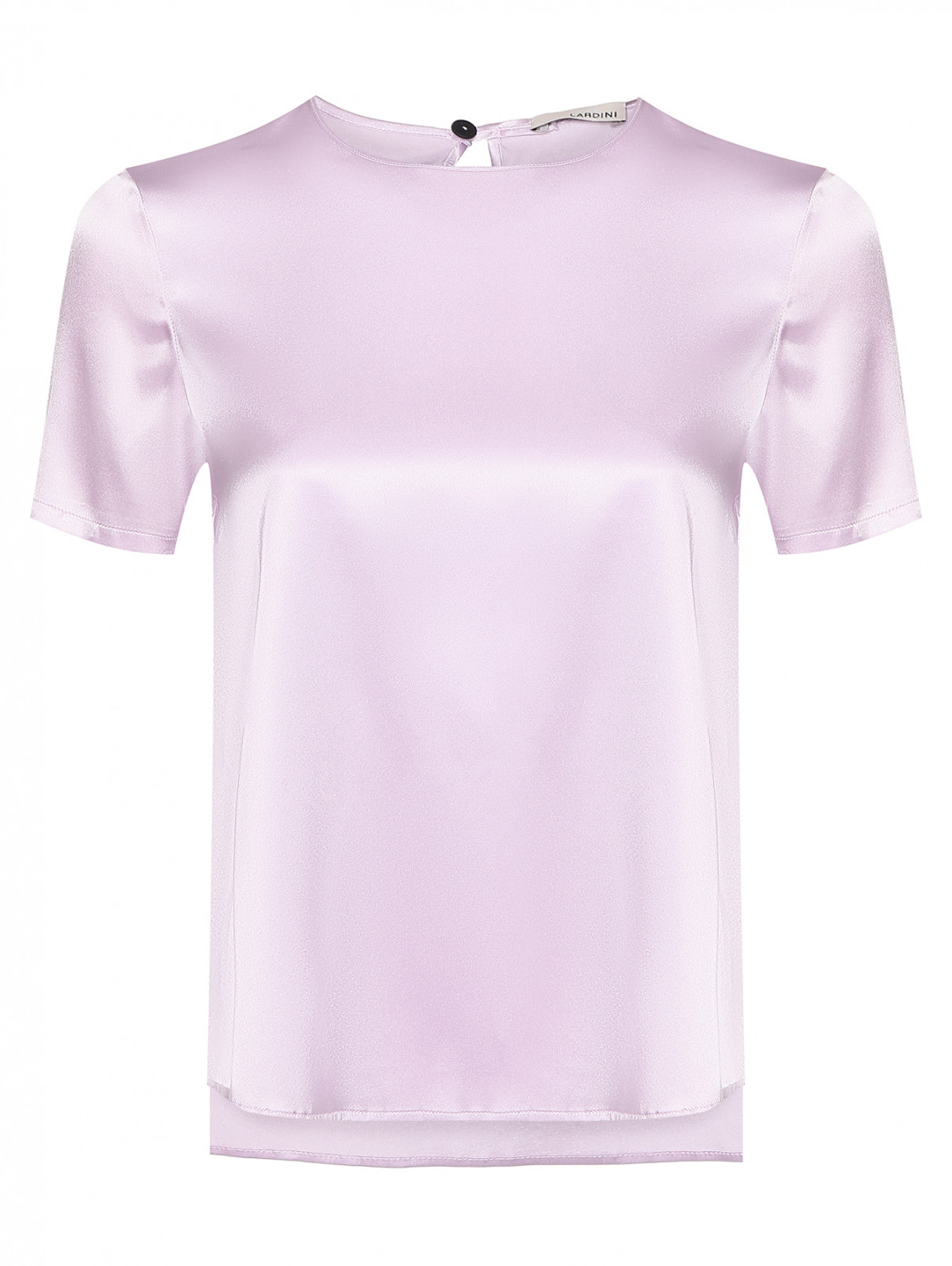 Блуза-футболка из шелка LARDINI  –  Общий вид  – Цвет:  Фиолетовый