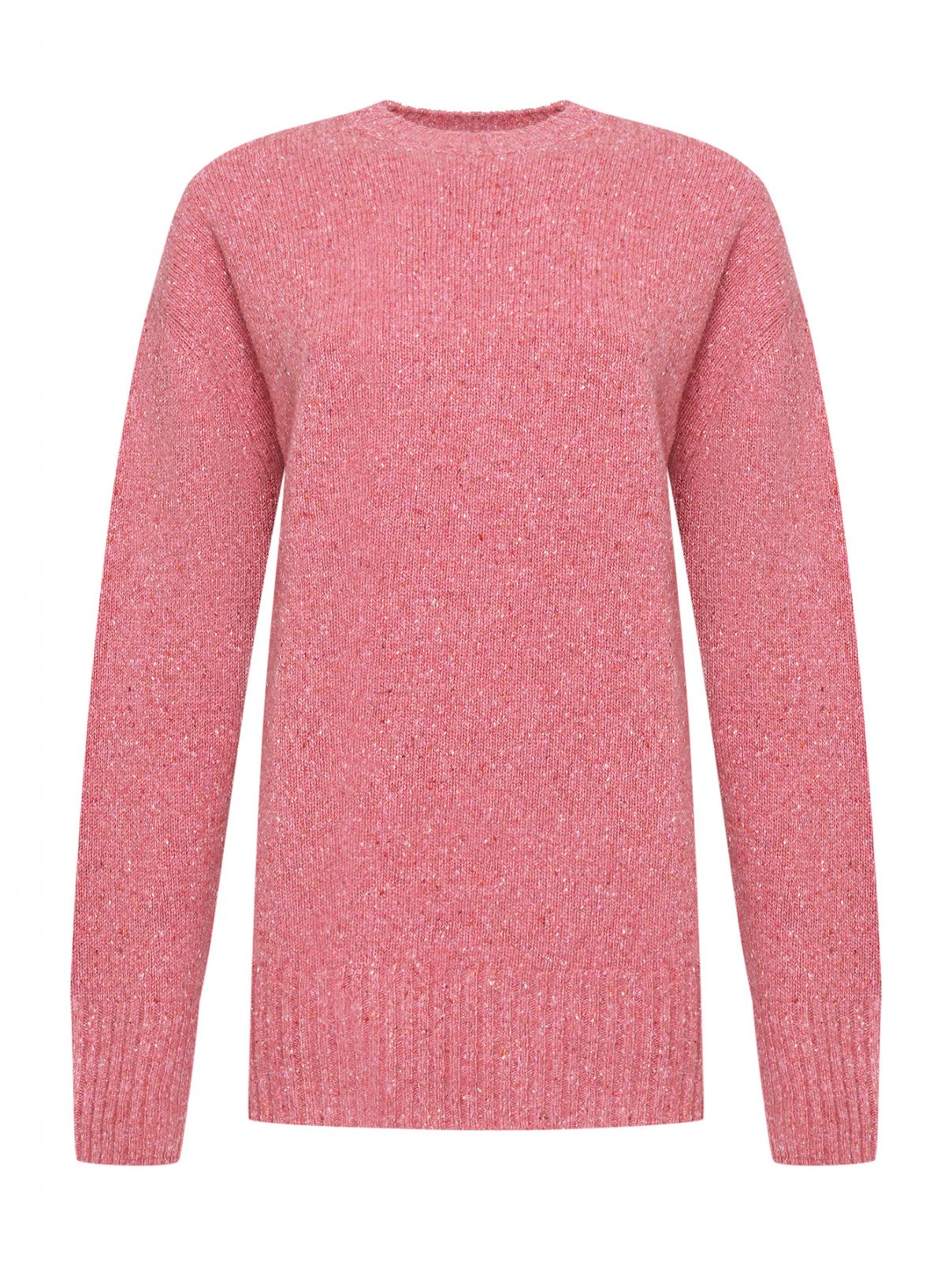 Джемпер из шерсти с круглым вырезом Shade  –  Общий вид  – Цвет:  Розовый