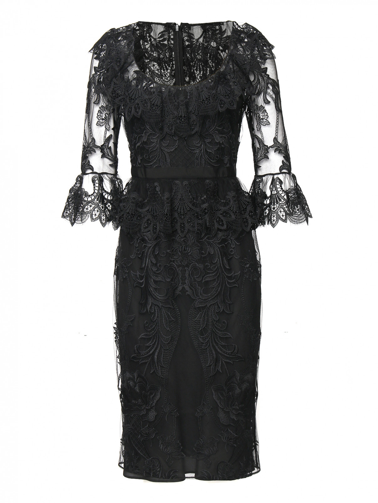 Платье с вышивкой Zuhair Murad  –  Общий вид  – Цвет:  Черный