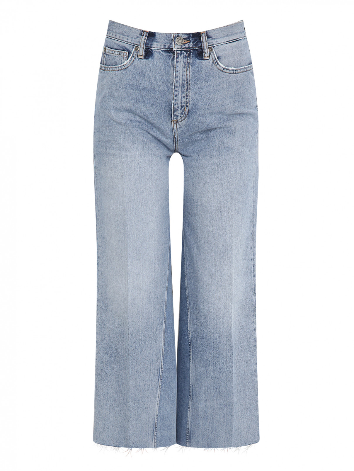 Укороченные джинсы из светлого денима M.i.h Jeans  –  Общий вид  – Цвет:  Синий