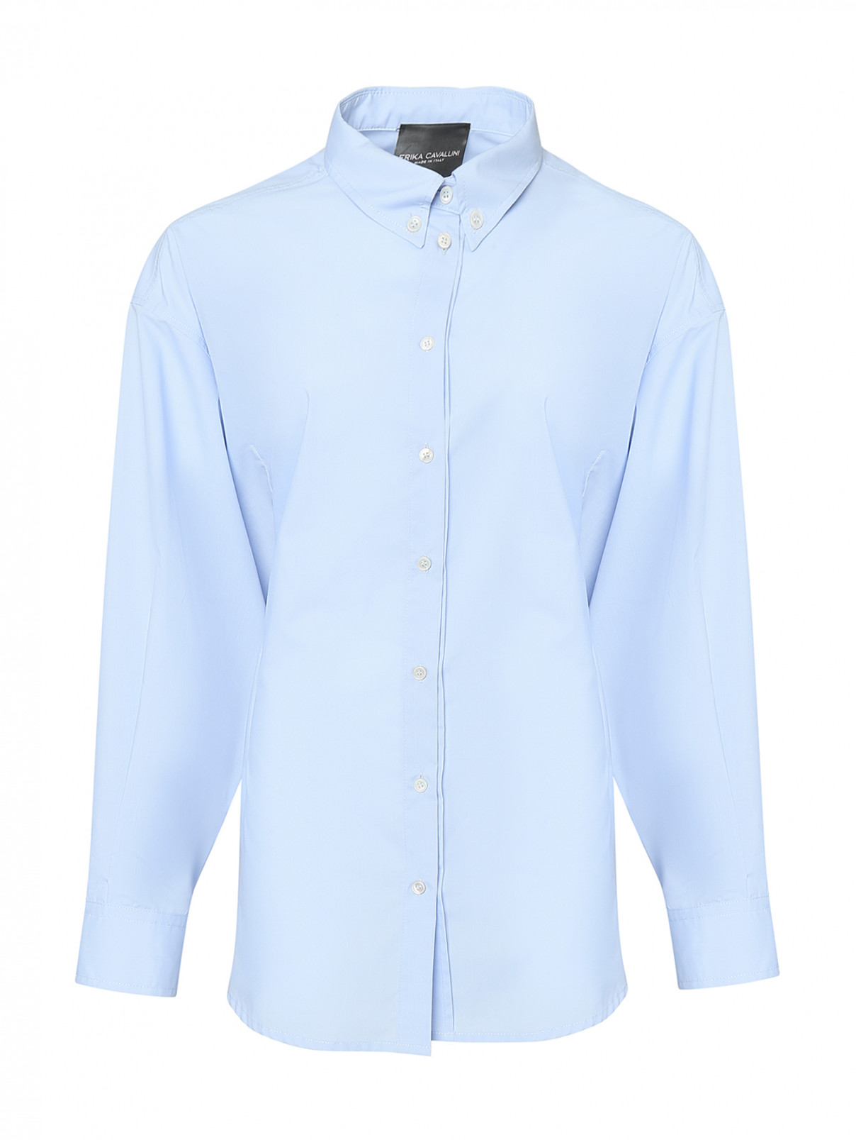 Рубашка удлиненная Erika Cavallini  –  Общий вид  – Цвет:  Синий