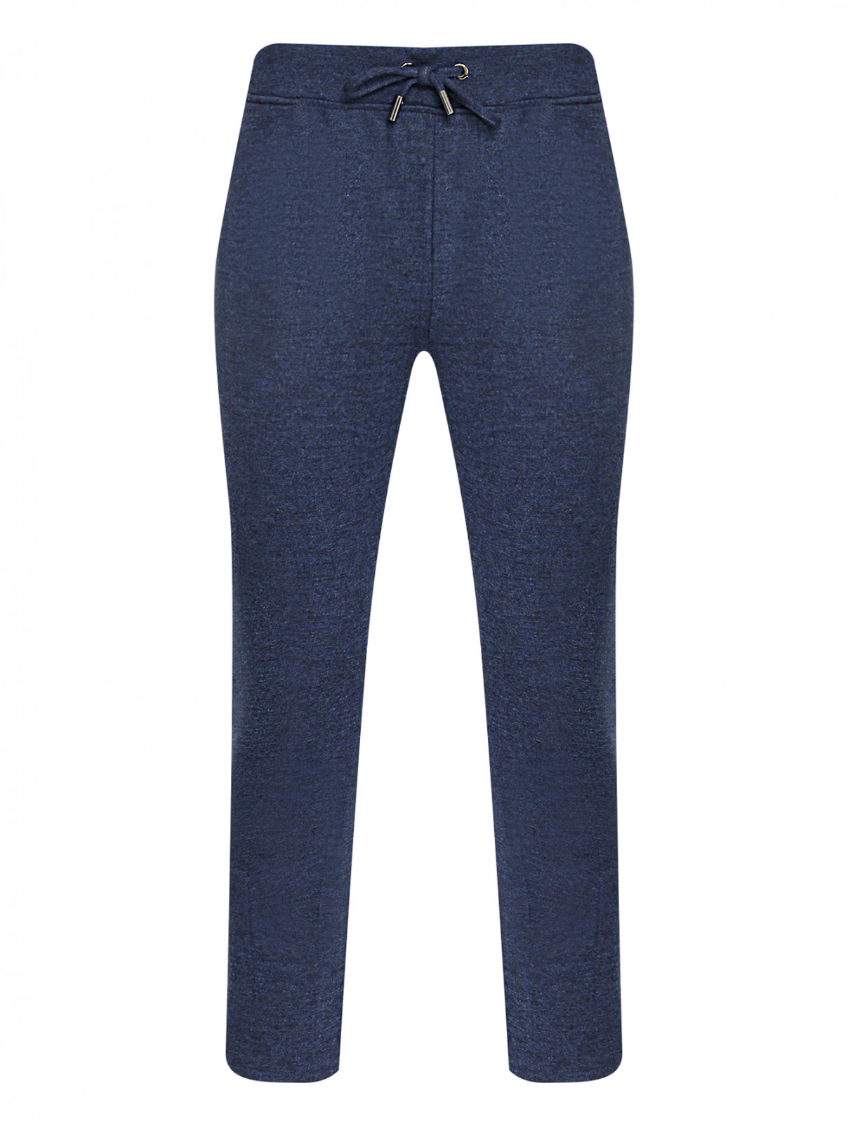 Трикотажные брюки из шерсти с карманами Isaia  –  Общий вид  – Цвет:  Синий