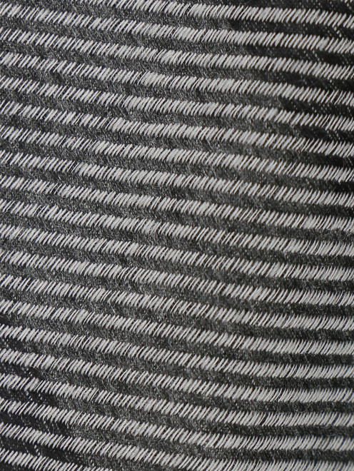 Платок из смешанной шерсти с узором и бахромой - Общий вид