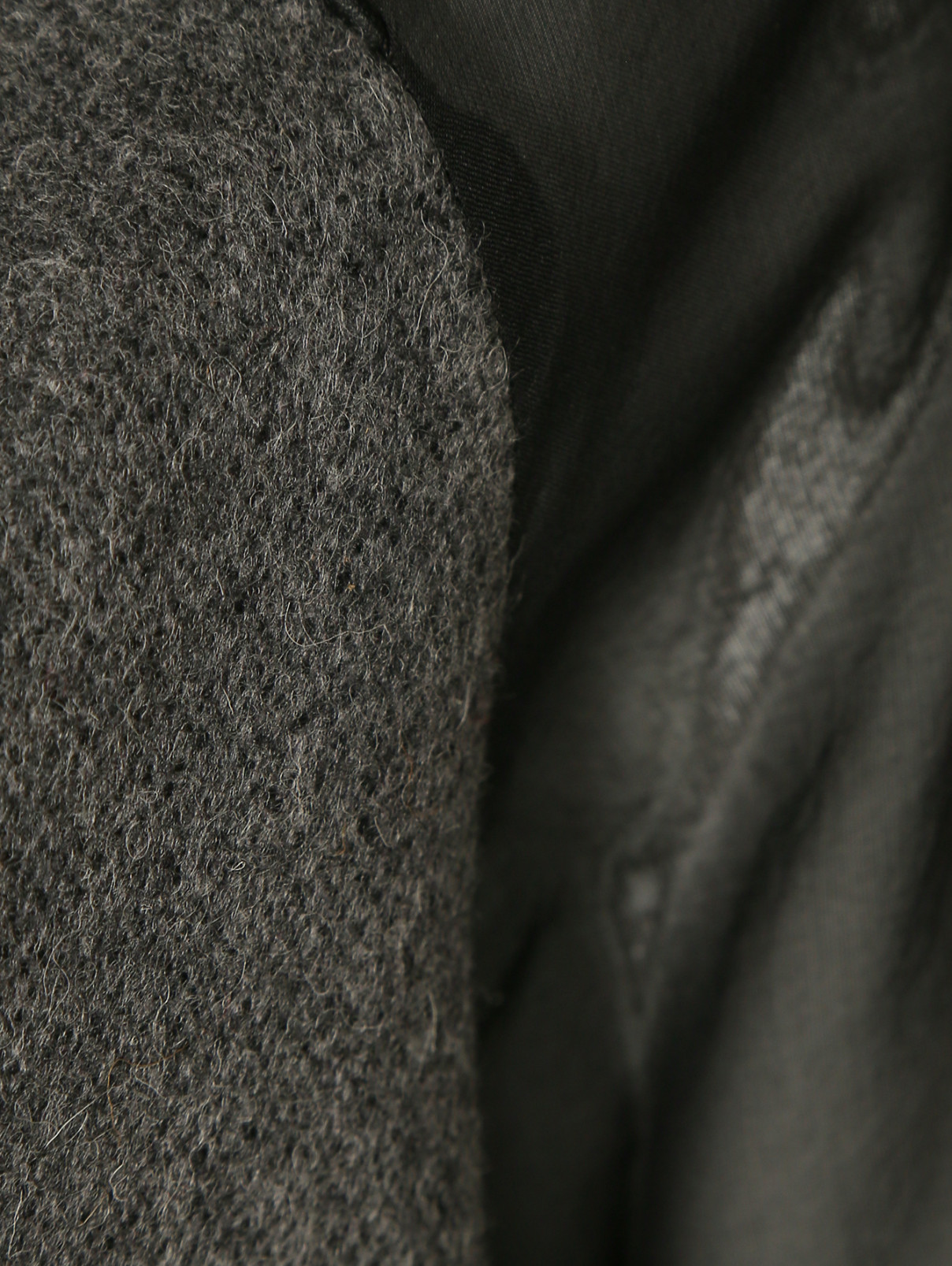 Джемпер из шерсти с шелковыми рукавами Kira Plastinina  –  Деталь1  – Цвет:  Серый