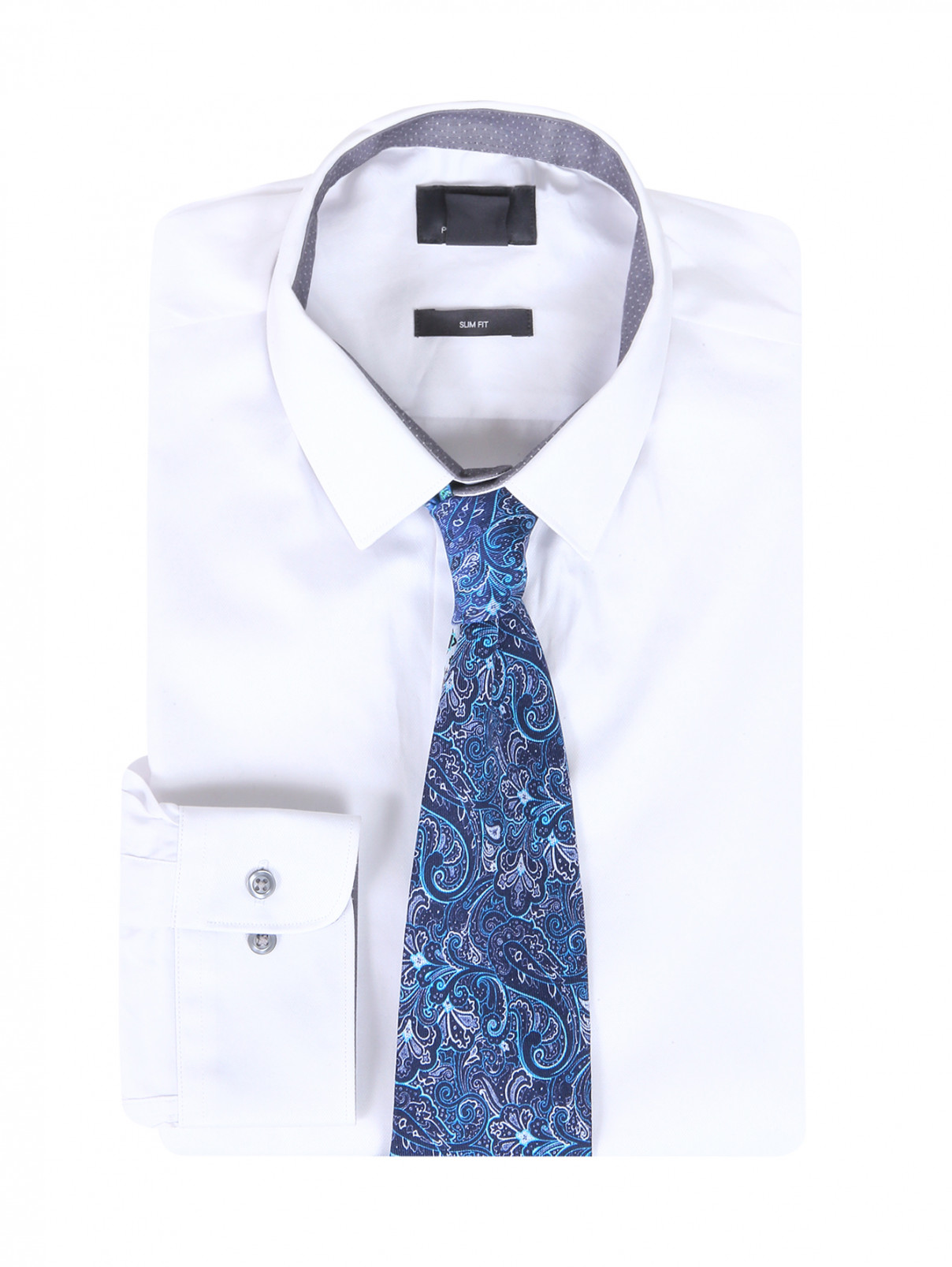 Галстук из шелка с узором пейсли Etro  –  Модель Общий вид  – Цвет:  Синий