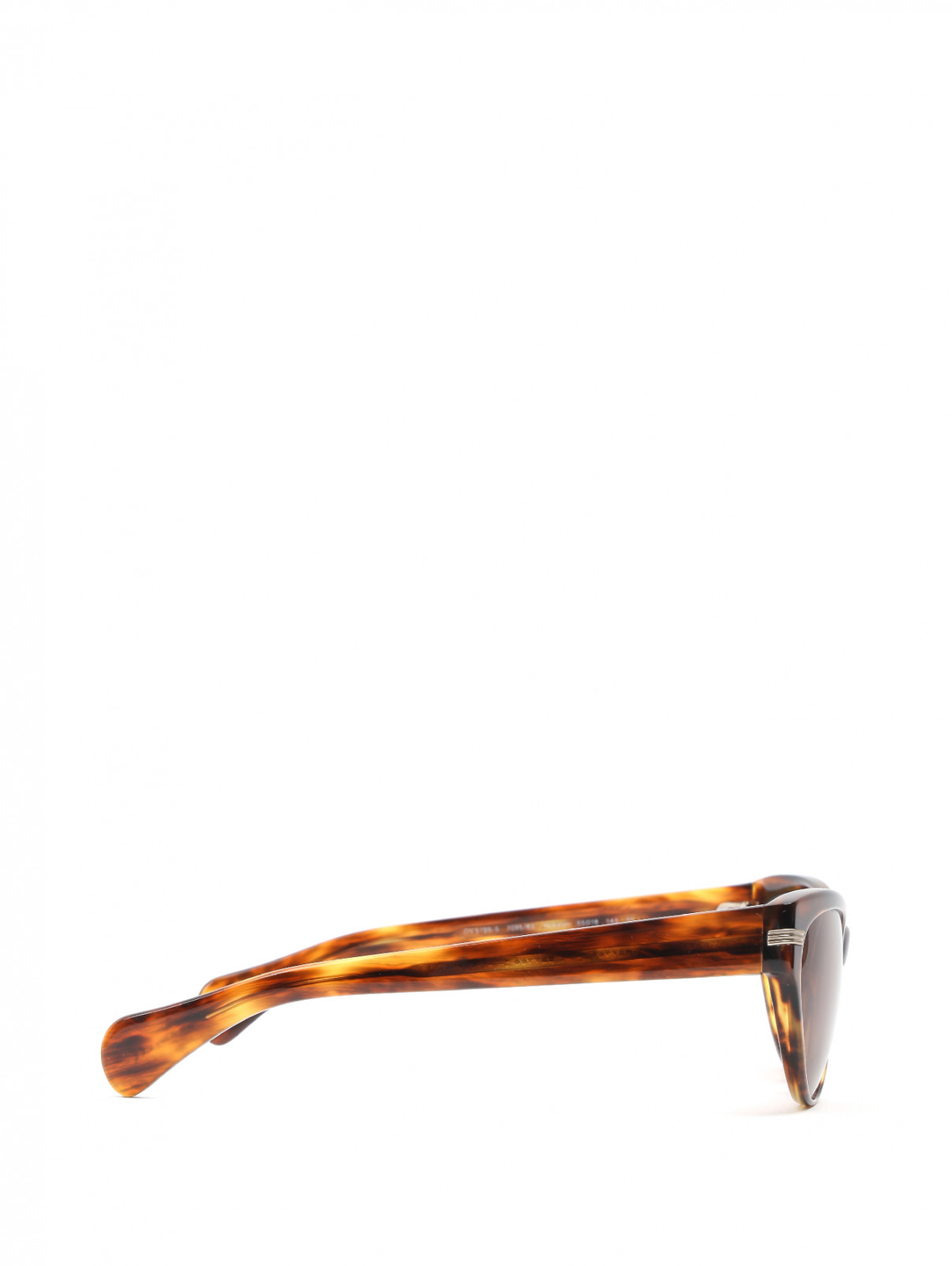 Солнцезащитные очки в пластиковой оправе с узором Oliver Peoples  –  Обтравка2  – Цвет:  Коричневый
