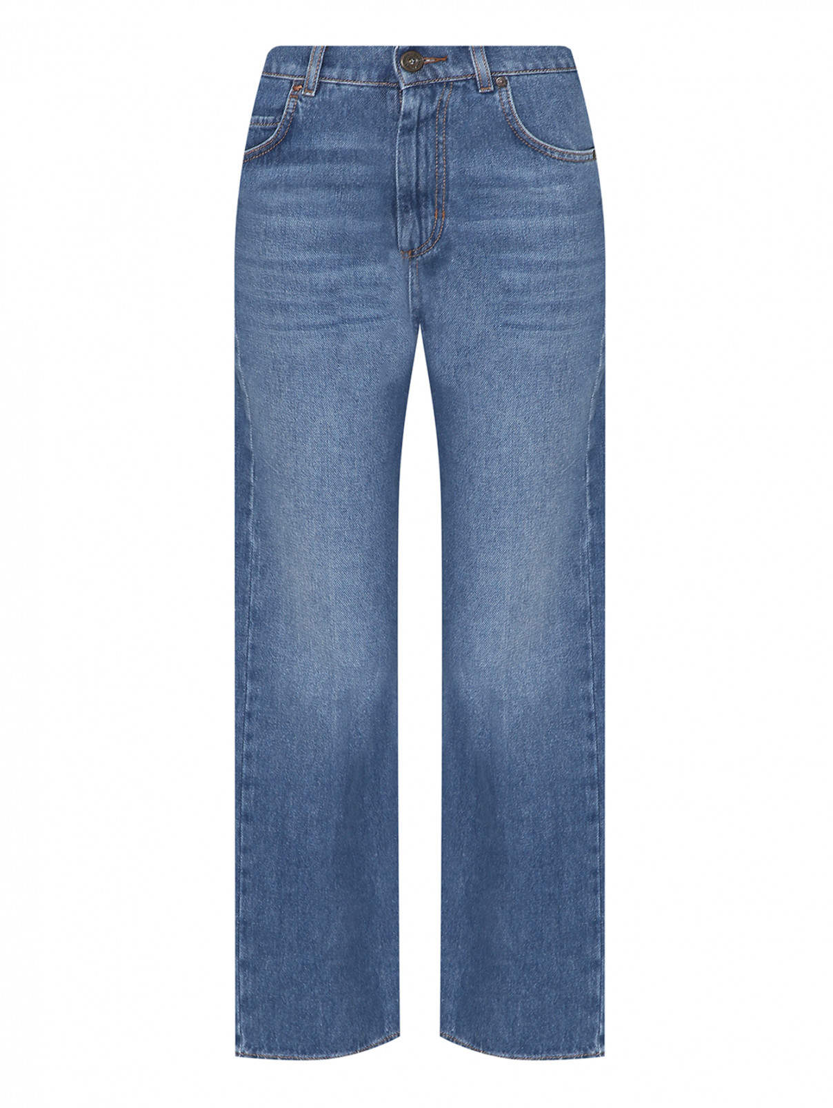 Широкие джинсы с высокой посадкой Weekend Max Mara  –  Общий вид  – Цвет:  Синий