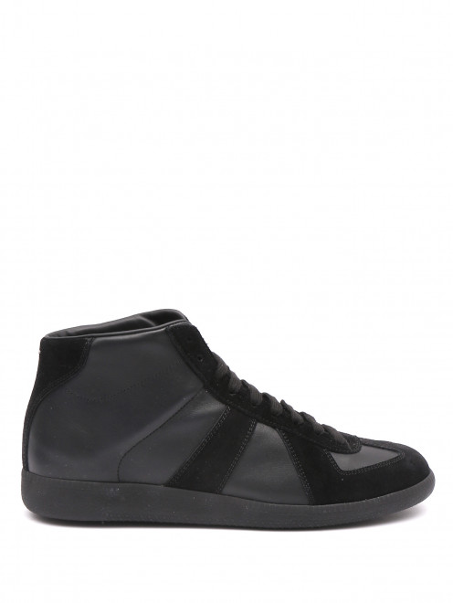 Кроссовки из кожи на шнуровке Maison Margiela - Обтравка1