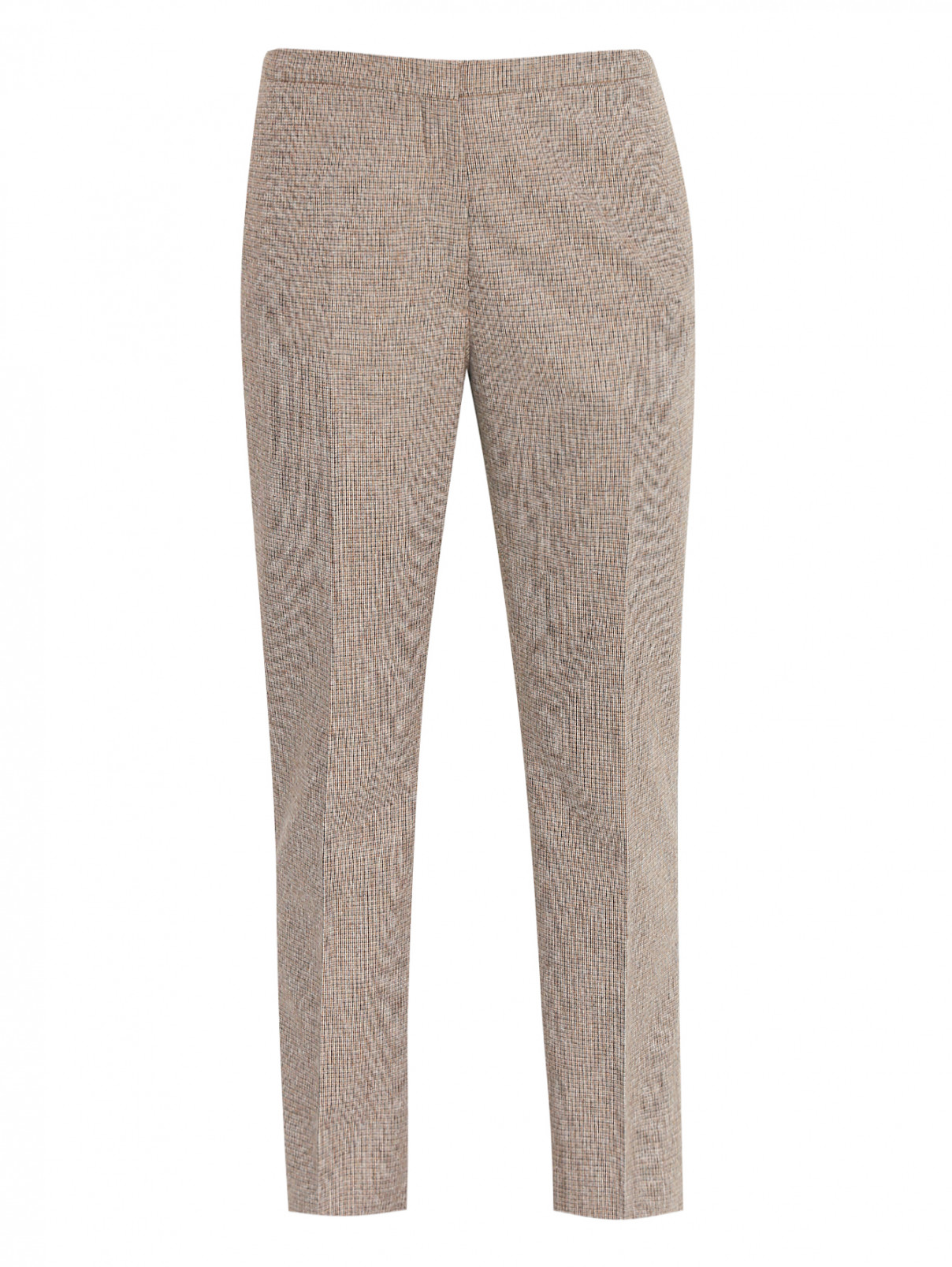 Укороченные брюки из шерсти с узором Rochas  –  Общий вид  – Цвет:  Узор