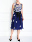 Платье-мини из шелка с цветочным узором Marina Rinaldi  –  МодельОбщийВид