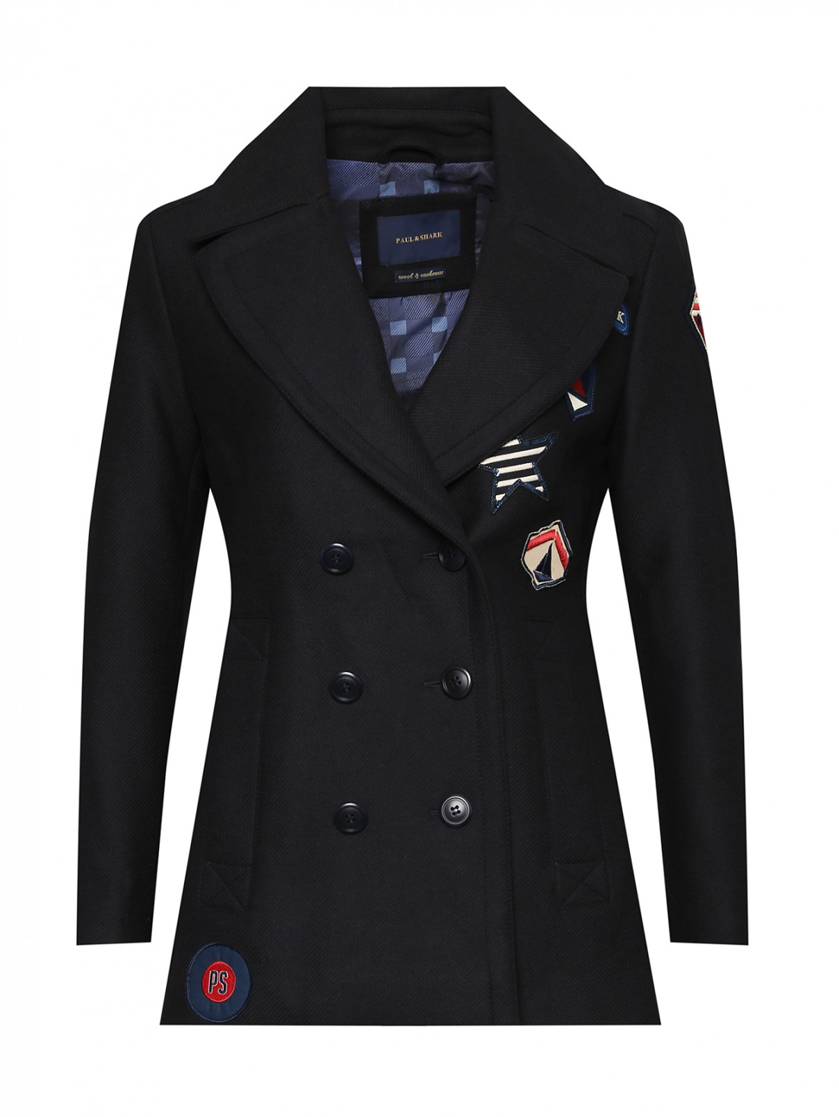 Пальто из шерсти с аппликацией Paul&Shark  –  Общий вид