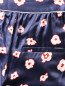 Широкие брюки из смешанного шелка с цветочным узором Mo&Co  –  Деталь1