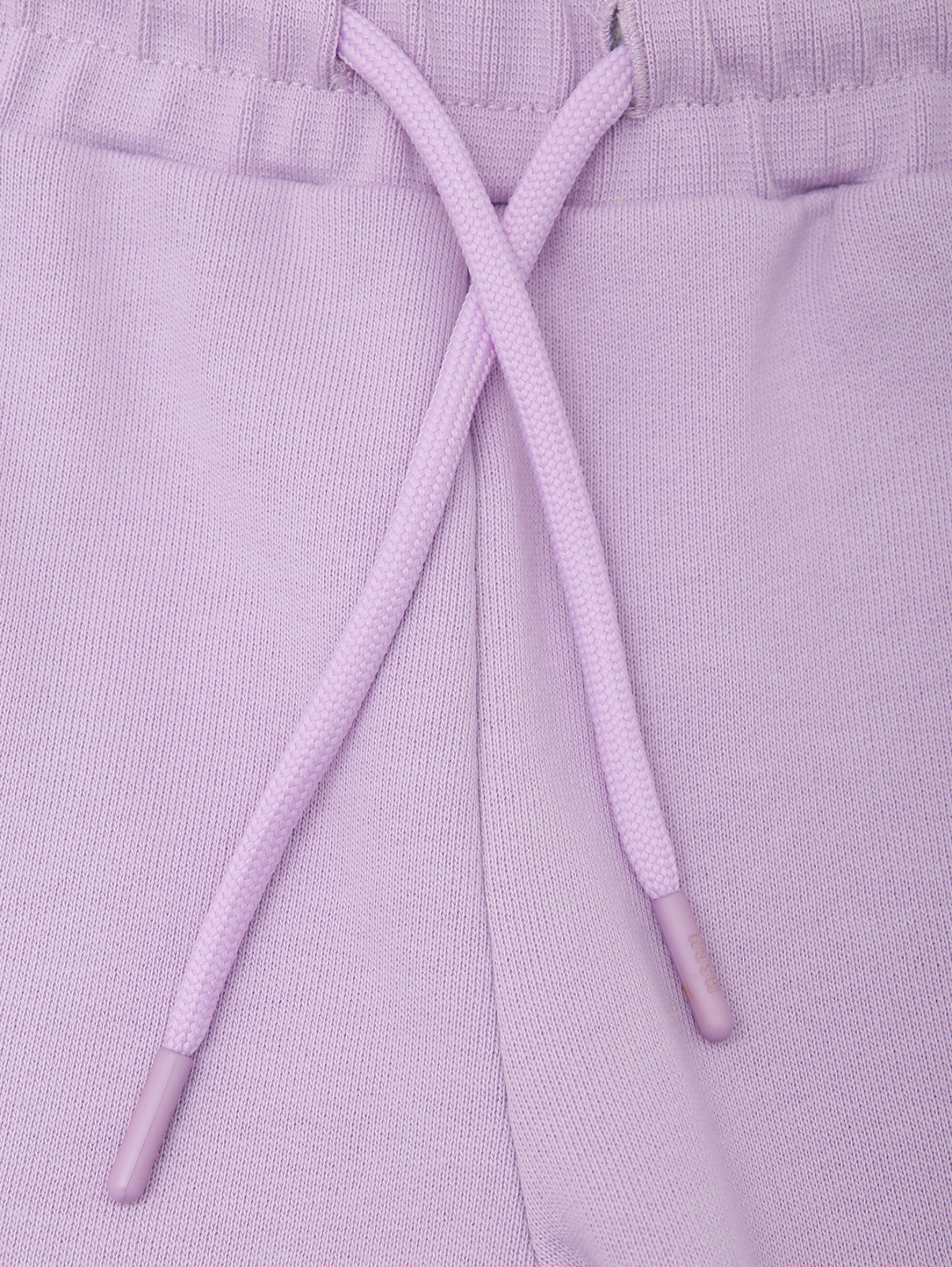 Трикотажные брюки с манжетами MSGM  –  Деталь1  – Цвет:  Фиолетовый