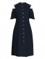 Платье из льна с короткими рукавами и боковыми карманами Persona by Marina Rinaldi  –  Общий вид