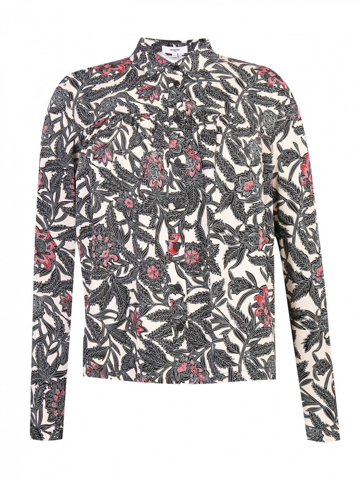 Блуза свободного кроя с узором Suncoo  –  Общий вид  – Цвет:  Узор